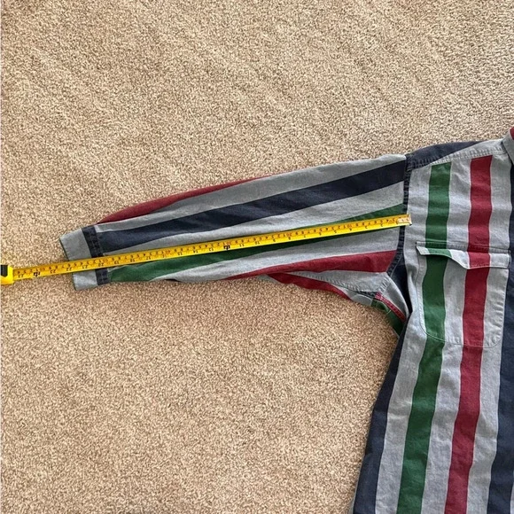 Vintage Tommy Hilfiger Multicolored Button-Down Long Sleeve 100% Cotton - Picture 7 of 8